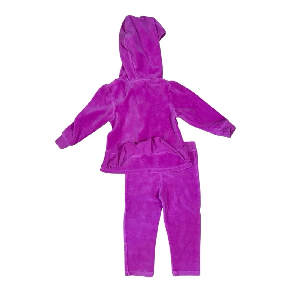 Juicy Couture Girls 2 Pieces‎ Set Velour Size 18-24 Month